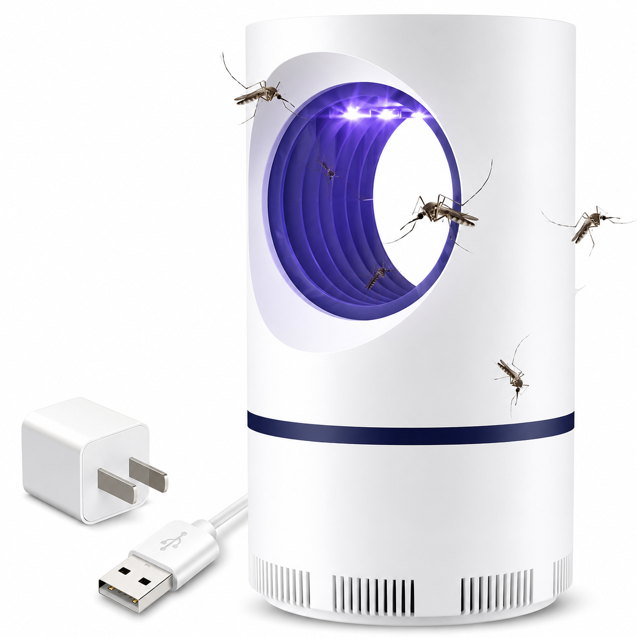 Mosquito Killer Lamp Electric Shocker Round with Charger
