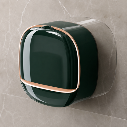 1Pc Wall Mounted Soap Holder With Drain Tray