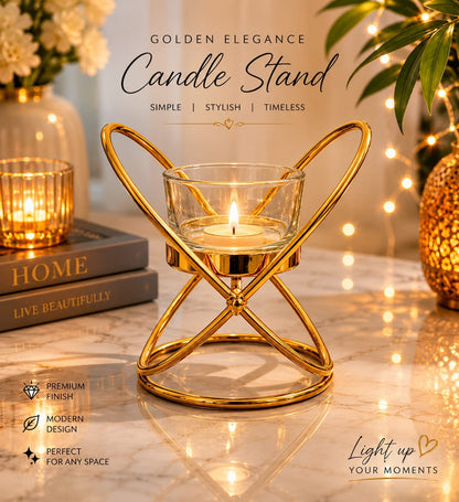 Elegant Black Candle Holder – Decorative Metal Candle Stand for Home & Table Décor Elegant Black Candle Holde